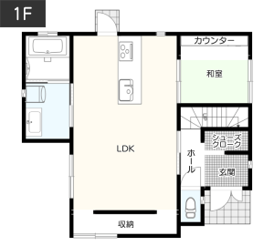 自宅でリラックスできる「寛ぎ空間」が欲しい方向け和室の間取り例　間取り図