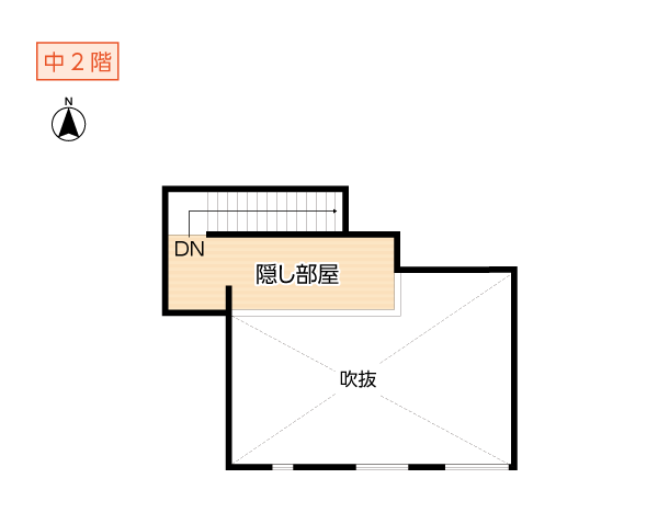 屋根裏・ロフトに隠し部屋がある間取り