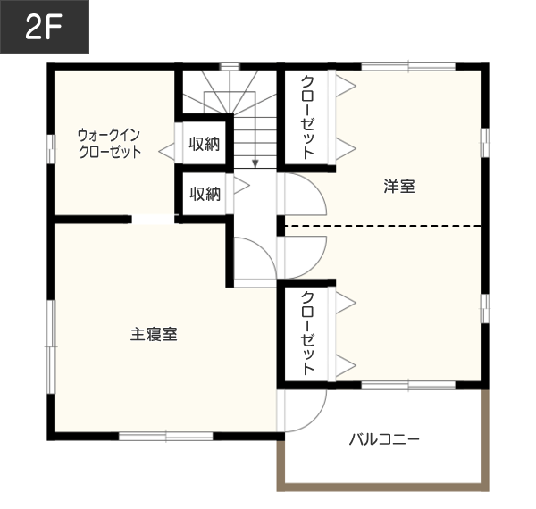 【30坪】成長に合わせて「間取り変更」ができる柔軟な間取り例　間取り図