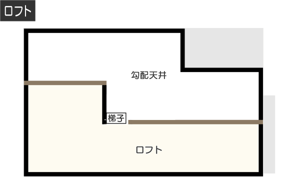 【2階建て】ロフトのある開放的な間取り