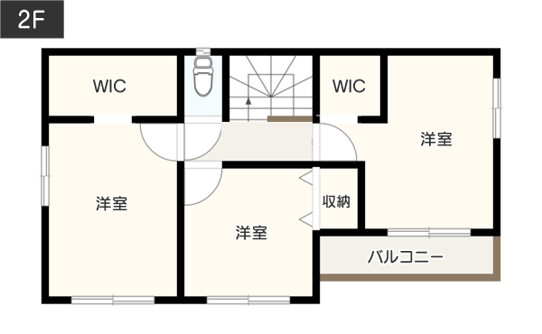 【2階建て】LDKと個室の充実性を両立させた間取り