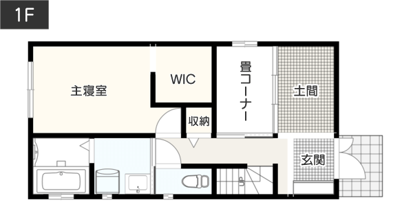 【3階建て】I字の狭小地でも広く見える土間付きの間取り