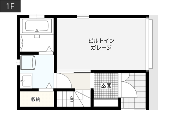 【3階建て】ビルトインガレージのある間取り