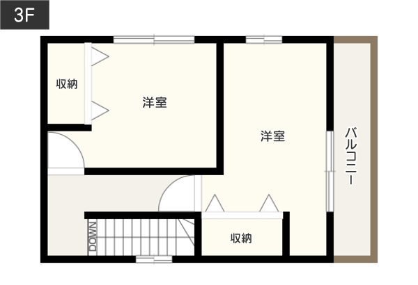 【3階建て】ビルトインガレージのある間取り