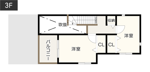 【３階建て３LDK】敷地25坪でもOK！２階リビングがある間取り