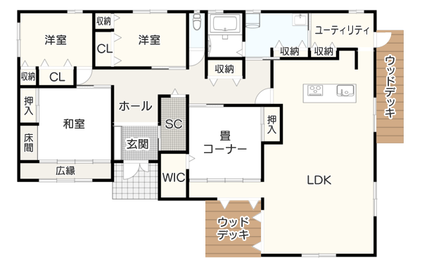 【４LDK】家事動線にこだわった暮らしやすく間取り