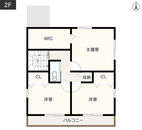 北向き玄関の間取り例