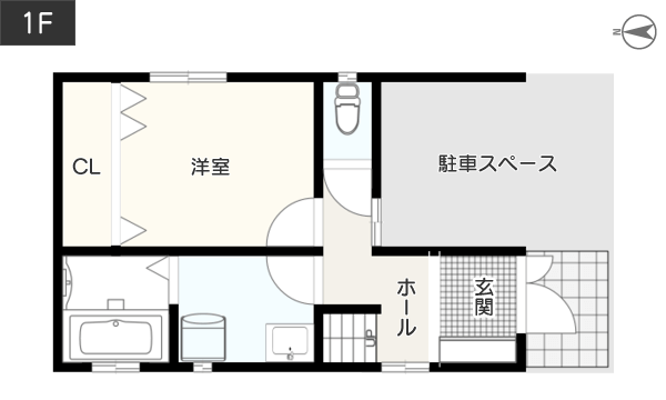 南向き玄関の間取り例