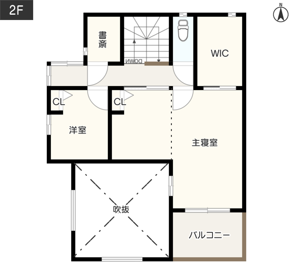 西向き玄関の間取り例