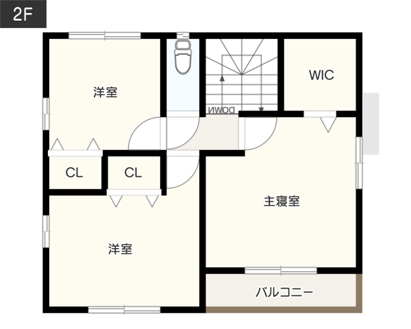 家事・育児の動線をコンパクトにした間取り