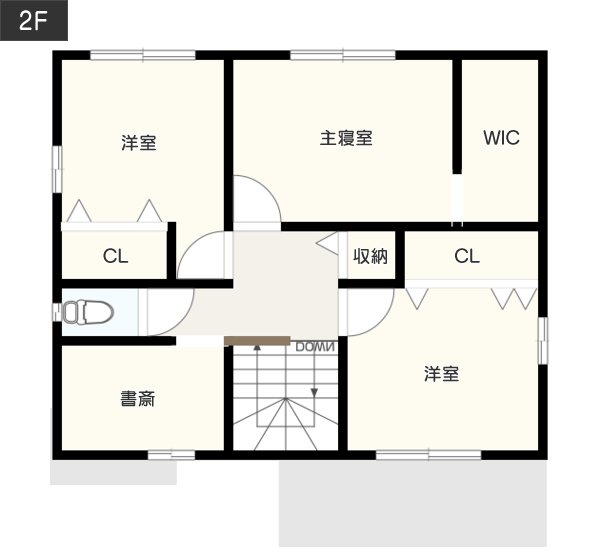 人気の設備をまとめた二階建て間取り