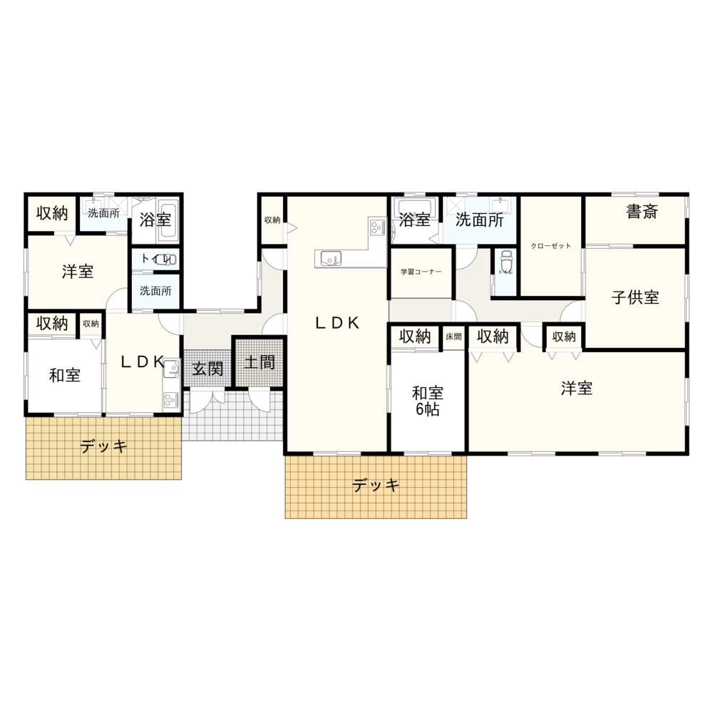 間取りや部屋分けを工夫する