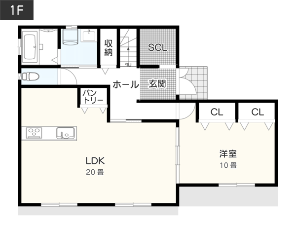 広いリビングの間取り