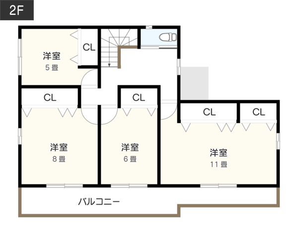 広いリビングの間取り