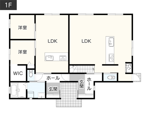 快適さを重視した二世帯住宅の間取り