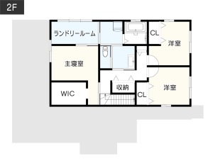 【5・2LDK】2階建ての間取り2階イメージ