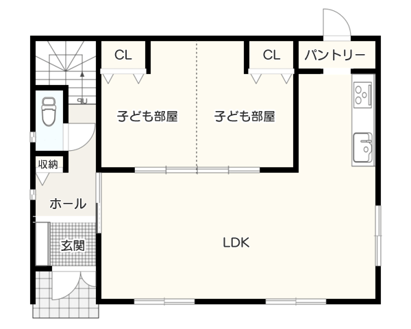 ファミリー世帯の間取り例