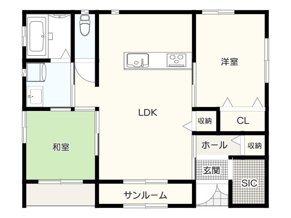 広々とした2LDK