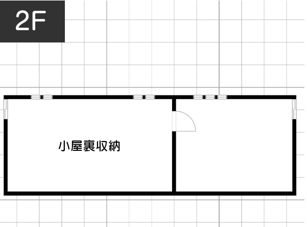 【2人暮らし】荷物が増えても安心！大容量の収納がある間取り　例　間取り図　2階