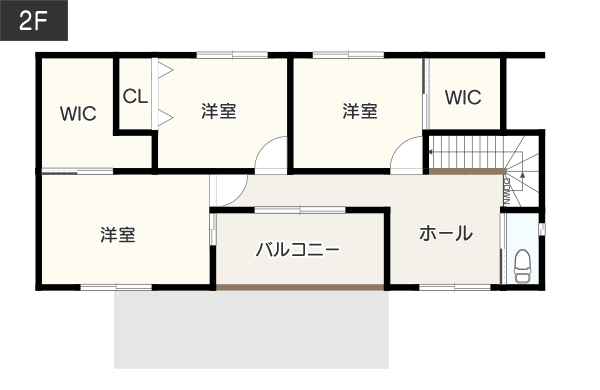 【延床面積40坪・二階建て】家事動線に配慮した間取り