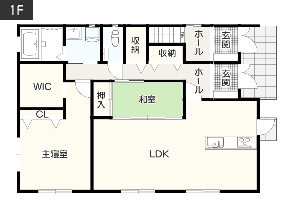 【延床面積60坪・二階建て】二世帯住宅の間取り