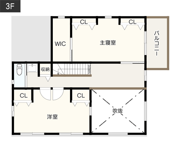 【延床面積60坪・三階建て】ビルトインガレージのある間取り