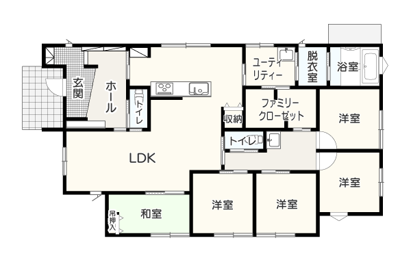 【5LDK】家事動線に配慮した間取り_イメージ