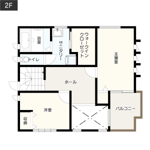 3-3.ロフト付きで使い勝手の良い3LDK_２階イメージ