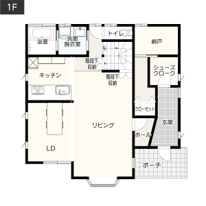 3-5.収納と生活動線を考えた4LDK_1階イメージ