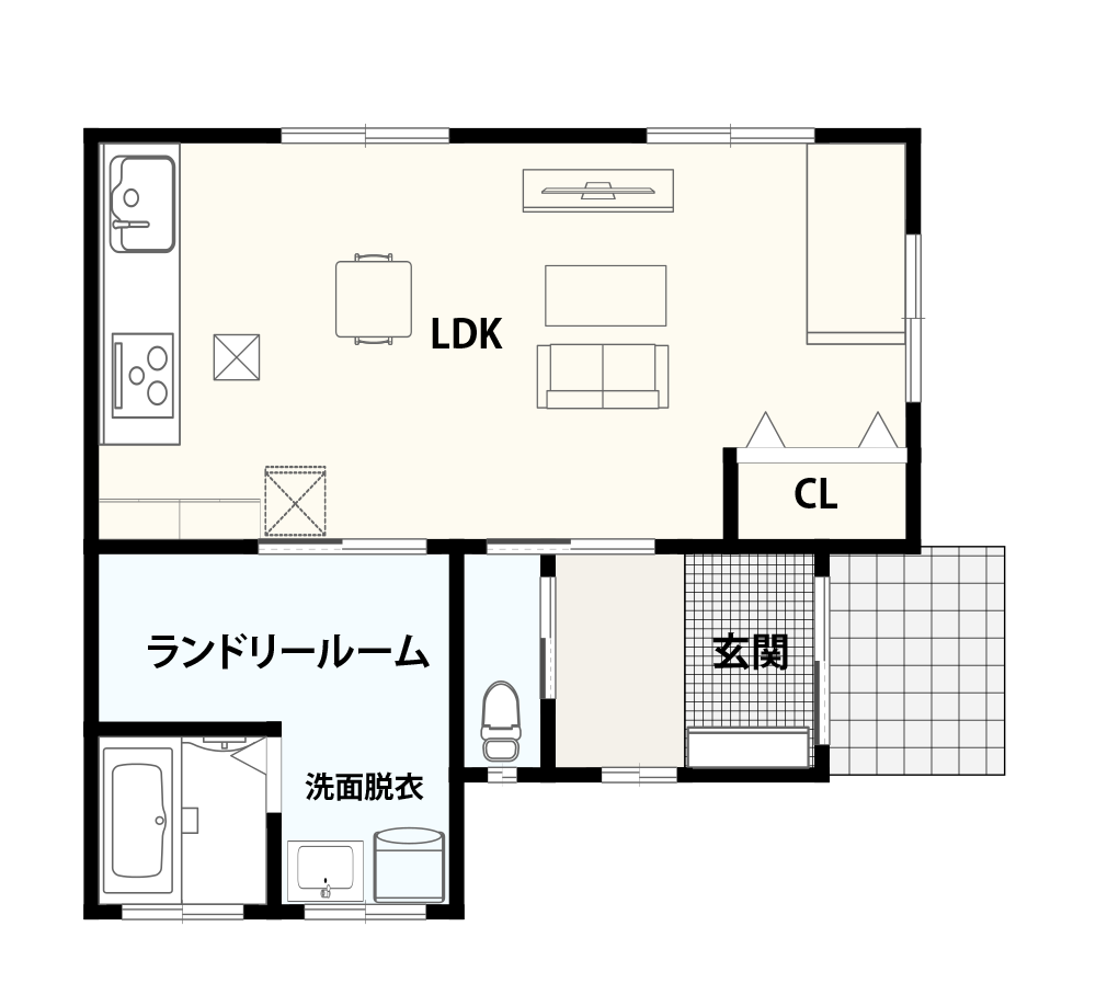 ゆとりある一人暮らしを楽しむ「1LDK」の間取り