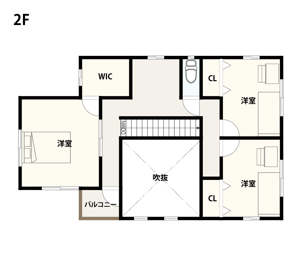 注文住宅2,000万円台「4LDK+WIC」の間取り