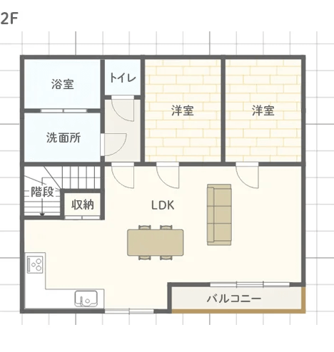 趣味を楽しむ贅沢な空間を備えた豪邸の間取り図　2階　例