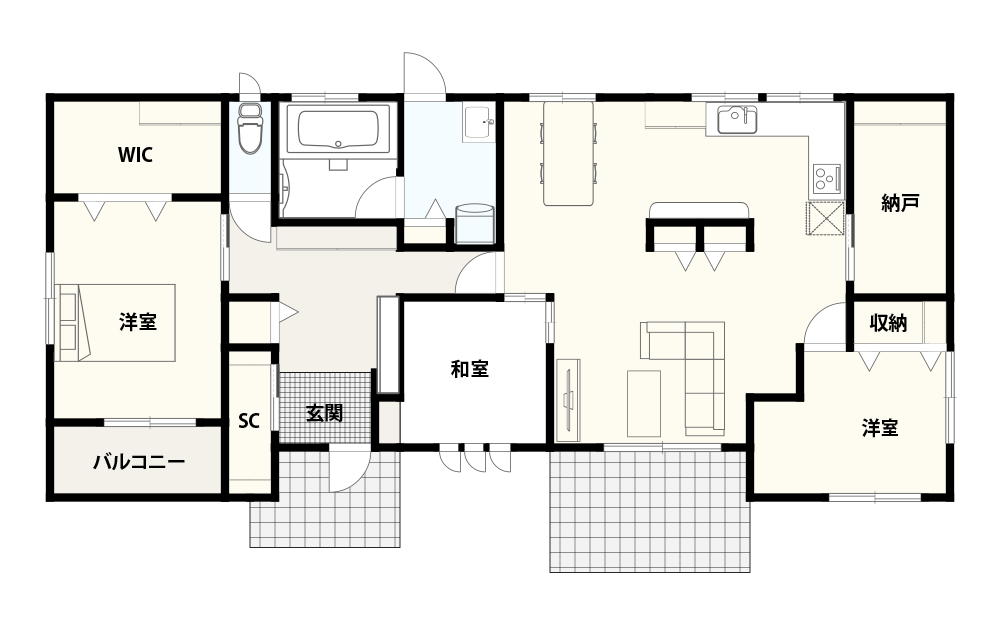 注文住宅2,000万円台「平屋（30坪程度）」の間取り