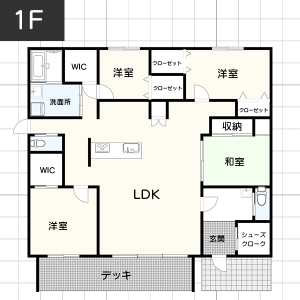【4LDK 大家族でも家事はらくらく】平屋40坪のおすすめ間取り例