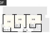 【建築費4,000万円台】3階建て二世帯注文住宅の間取り 3F