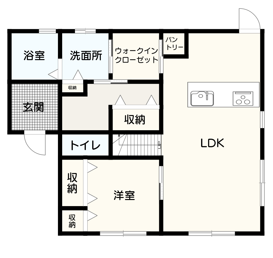 【1,500万~2,000万円以下】30坪の2階建て向けおすすめ間取り:4人暮らしにおすすめ 間取り図1